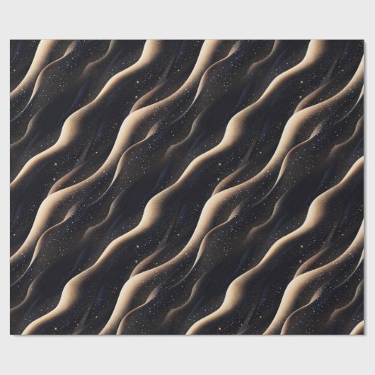 Elegant glitzernde Fantasie und Dünentexturen Geschenkpapier (Flach)