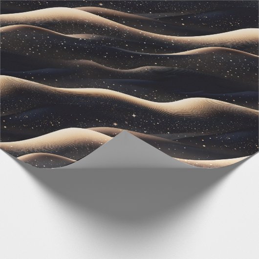 Elegant glitzernde Fantasie und Dünentexturen Geschenkpapier (Ecke)