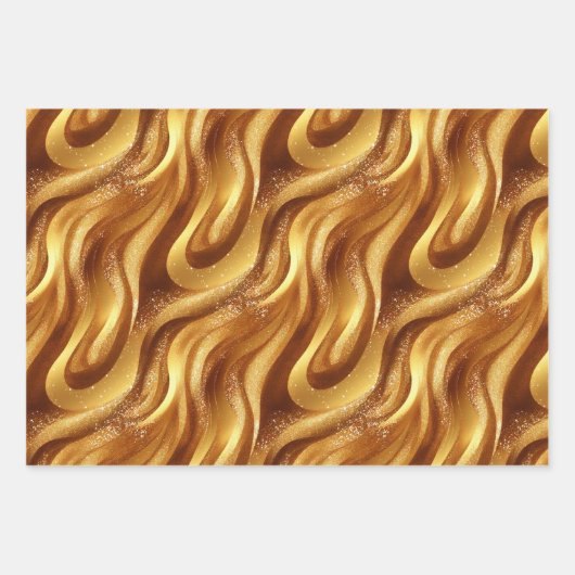 Elegant glitzernde Fantasie und Dünentexturen Geschenkpapier Set (Vorderseite 2)