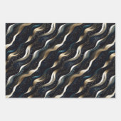 Elegant glitzernde Fantasie und Dünentexturen Geschenkpapier Set (Vorderseite 3)