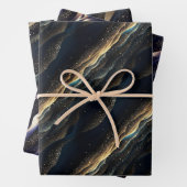 Elegant glitzernde Fantasie und Dünentexturen Geschenkpapier Set (Beispiel)