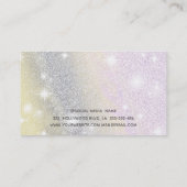 Elegant glitzernde, glänzende, winzige Augen Visitenkarte (Rückseite)