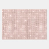 Elegant Glitzy Girly Blush Pink und Silver Geschenkpapier Set (Vorderseite 3)
