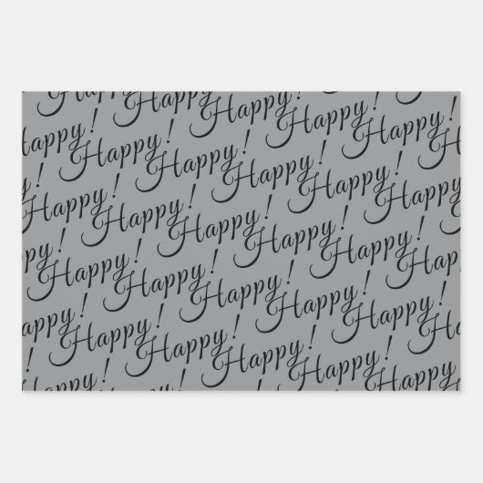 elegant GLÜCKLICH! | Geschenkpapier Set (Vorderseite 3)