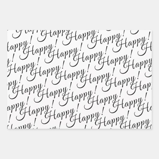 elegant GLÜCKLICH! | Geschenkpapier Set (Vorderseite 2)