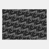 elegant GLÜCKLICH! | Geschenkpapier Set (Vorderseite)