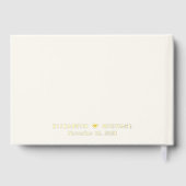 Elegant glücklich immer nach Cream Wedding Gästebuch (Rückseite)