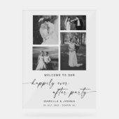 Elegant glücklich immer nach dem Party Hochzeit Wi Acrylschild (Vorderseite)