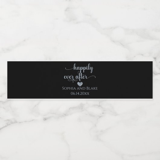 Elegant glücklich immer nach dem Wasser Flasche Et Wasserflaschenetikett (Einzelnes Label)