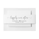 Elegant glücklich immer nach Hochzeit Einladungsbanderole (Vorderseite Beispiel)