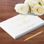 Elegant glücklich immer nach Hochzeit Gästebuch