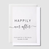 Elegant glücklich immer nach Hochzeit Pergament Einladungen (Versetzt)