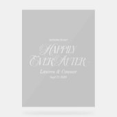 Elegant glücklich immer nach Hochzeit Willkommen | Acrylschild (Vorderseite)