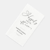 Elegant glücklich immer nach romantischer Hochzeit Serviette (Ecke)