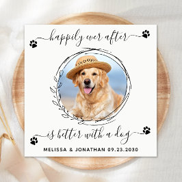 Elegant glücklich je nach Foto Hunde Hochzeit Serviette
