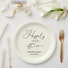 Elegant glücklich je nach Hochzeit der Elfenbeinro Pappteller