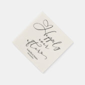 Elegant glücklich je nach romantischer Ecru-Hochze Serviette (Ecke)