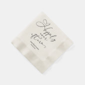 Elegant glücklich je nach romantischer Ecru-Hochze Serviette (Ecke)