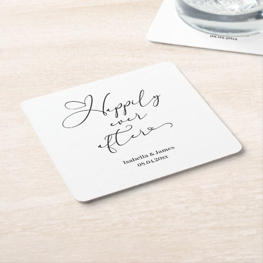 Elegant glücklich je nach weißer romantischer Hoch Rechteckiger Pappuntersetzer (angewinkelt)