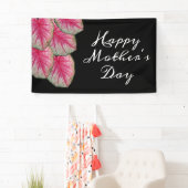Elegant glückliche Mutter Tag Hot Pink Blume Banner (Insitu)