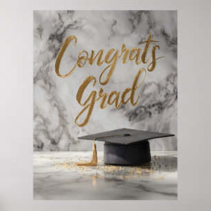Elegant "Glückwunschs Grad" mit Graduierungspausch Poster