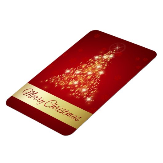 Elegant glühend fröhlicher Weihnachtsbaum Magnet (Linke Seite)