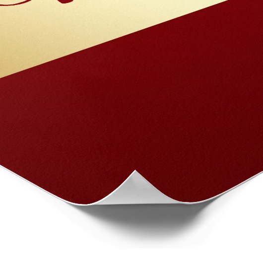 Elegant glühend fröhlicher Weihnachtsbaum Poster (Ecke)