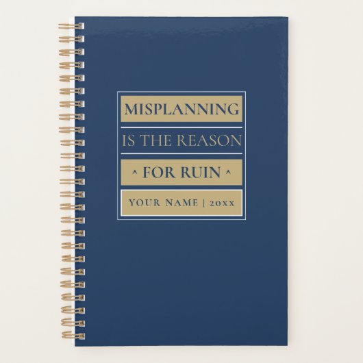 Elegant goal planner | personalized notebook planer (Vorderseite)