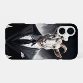 Elegant goat gentleman in formal portrait scene iPhone 16 hülle (Rückseite (Horizontal))