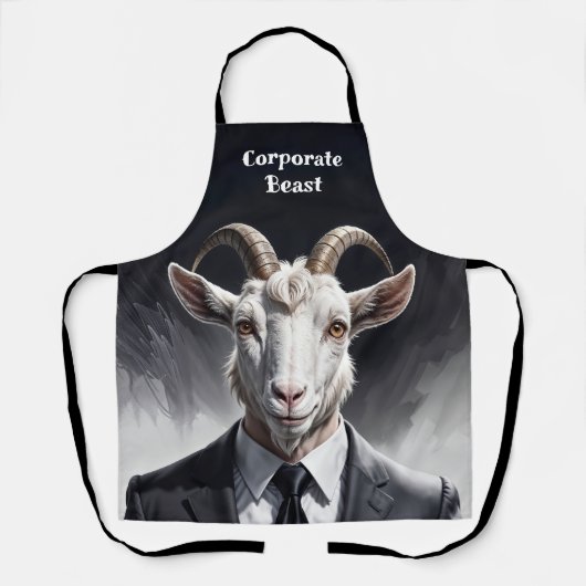 Elegant goat gentleman in formal portrait scene schürze (Vorderseite)