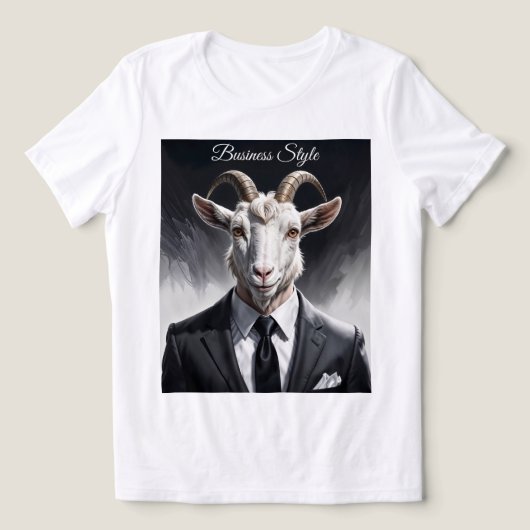 Elegant goat gentleman in formal portrait scene Tri-Blend shirt (Design Vorderseite)
