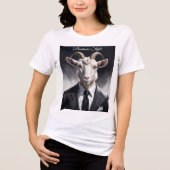 Elegant goat gentleman in formal portrait scene Tri-Blend shirt (Vorderseite)