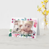 Elegant Godmutter Vorschlag Floral 2 Foto Karte (Gelbe Blume)