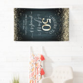 Elegant Gold 50. Geburtstagsschrift Banner (Insitu)