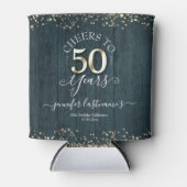 Elegant Gold 50. Geburtstagsschrift Dosenkühler (Vorderseite)