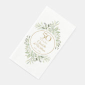 Elegant Gold 50. Hochzeit Jubiläum Grünen Serviette (Ecke)