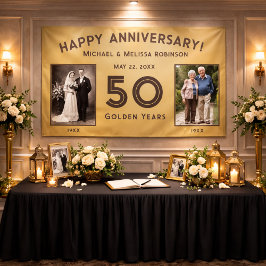 Elegant Gold 50. Hochzeitstag Banner