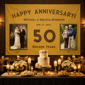 Elegant Gold 50. Hochzeitstag Banner