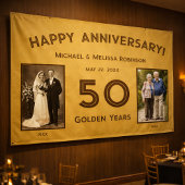 Elegant Gold 50. Hochzeitstag Banner