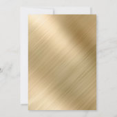 Elegant Gold 50. Hochzeitstag Einladung (Rückseite)