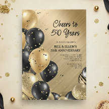 Elegant Gold 50. Hochzeitstag