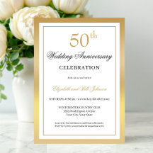 Elegant Gold 50. Hochzeitstag