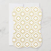 Elegant Gold 50. Hochzeitstag Einladung (Rückseite)