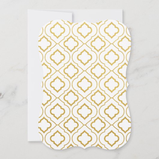 Elegant Gold 50. Hochzeitstag Einladung (Rückseite)