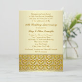 Elegant Gold 50. Hochzeitstag Einladungen (Stehend Vorderseite)