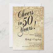 Elegant Gold 50 Jahre Einladung (Vorderseite)