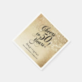 Elegant Gold 50. Jubiläum Serviette (Ecke)