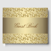 Elegant Gold 50. Wedding Anniversary Gast Book Gästebuch (Vorderseite)