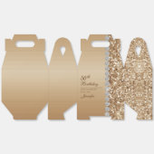 Elegant Gold 50th Birthday Geschenkschachtel (Ungeklappt)