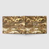 Elegant Gold 60. Wedding Anniversary Gast Book Gästebuch (Voll)